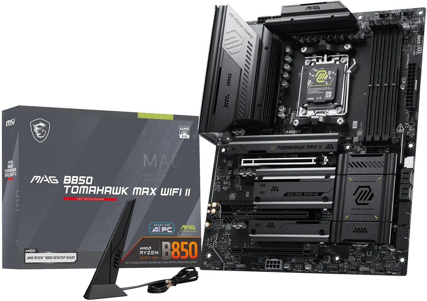 MSI MAG B850 TOMAHAWK MAX WIFI II płyta główna AMD B850 Gniazdo AM5 ATX