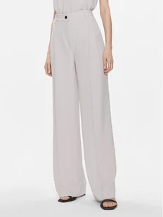 Calvin Klein Spodnie materiałowe K20K206774 Szary Wide Leg - Spodnie damskie - miniaturka - grafika 1