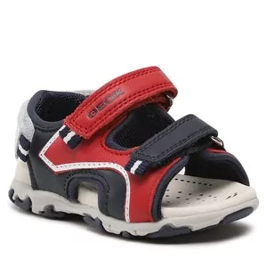 Buty dla chłopców - Sandały Geox B Sandal Flaffee Boy B3559A08515C7217 M Red/Navy - grafika 1