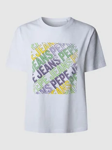 Pepe Jeans Koszulka "Amelia" w kolorze białym - Koszulki i topy damskie - miniaturka - grafika 1