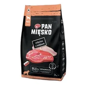 Sucha karma dla psów - Pan Mięsko Cielęcina z Indykiem M 3 kg - miniaturka - grafika 1