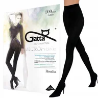 Rajstopy - ﻿Ciepłe rajstopy Gatta Rosalia 100 den mikrofibra matowe czarne - miniaturka - grafika 1
