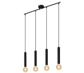 Lampy sufitowe - Briloner - Żyrandol na lince LONGA 4xE27/60W/230V czarny - miniaturka - grafika 1