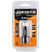 Otwornice - Jufisto Otwornica z nasypem diamentowym 20 mm M14 diament lutowany - miniaturka - grafika 1