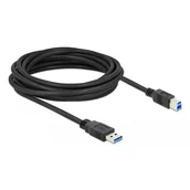 Kable USB - Delock Kabel USB 3.0 5m AM-BM czarny (85070) - miniaturka - grafika 1
