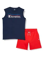 Spodenki damskie - Champion Legacy Graphic Shop Double Logo S/L T-Shirt i szorty Pełna Dla dzieci i Chłopców, (Granatowy/Intensywny Czerwony), 15-16 anni - miniaturka - grafika 1