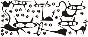 Naklejka na ścianę dla dzieci koty Kotki 23, 120x50 cm - Naklejki na ścianę Naklejka na ścianę dla dzieci koty Kotki 23, 120x50 cm - Naklejki na ścianę - miniaturka - grafika 1