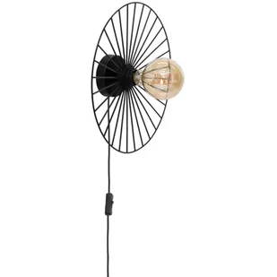 Britop Kinkiet LAMPA ścienna ANTONELLA druciana OPRAWA metalowy kapelusz czarny 289149104 - Lampy ścienne - miniaturka - grafika 1
