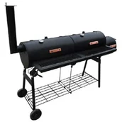 Grille - Elior Czarny podwójny grill z wędzarnią G4-K31 - miniaturka - grafika 1