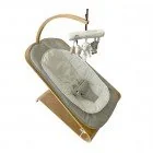 Leżaczki i huśtawki - Luppee, Drewniany bujaczek, Reece, Natural beech, Light grey - miniaturka - grafika 1