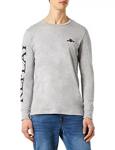 Replay T-shirt męski, Jasnoszary melanż M08, XL - Koszulki męskie - miniaturka - grafika 1
