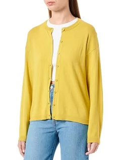 Swetry damskie - United Colors of Benetton kardigan damski, musztardowy żółty 38 M, L - grafika 1