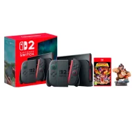 Konsole Nintendo - Nintendo Switch 2 Joy-Con Czarny + Donkey Kong Bananza + Figurka Amiibo Donkey Kong & Pauline - miniaturka - grafika 1