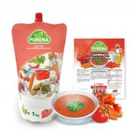 Szybkie dania obiadowe - Purena Koncentrat zagęszczonej zupy krem pomidorowej ze świeżą bazylią na 4l 1.1 kg - miniaturka - grafika 1