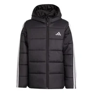 Kurtki i płaszcze dla chłopców - adidas uniseks-kind ESSENTIALS 3 STRIPES PADDED JACKET, black/black/white, 15-16 Years - miniaturka - grafika 1