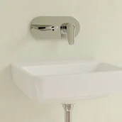 Umywalki - Villeroy & Boch O.novo Umywalka wisząca mała 45x37 cm bez otworu na baterię bez przelewu z powłoką CeramicPlus weiss alpin 43444FR1 - miniaturka - grafika 1