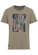 Koszulki męskie - camel active Męski t-shirt 409745/1T17, khaki, 3XL, khaki, 3XL - miniaturka - grafika 1