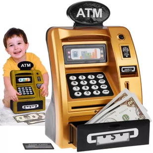 Muzyczny Bankomat Bank skarbonka dla dzieci ZA4752 - Zabawy w naśladowanie dorosłych - miniaturka - grafika 1