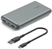 Powerbanki - Belkin Bateria Boost Power Bank 20K 15W 20000 mAh, szara - miniaturka - grafika 1