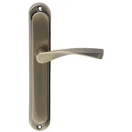 Klamki - Domino Klamka do drzwi wewnętrznych z długim szyldem Romana 72 Mosiądz Patyna - miniaturka - grafika 1