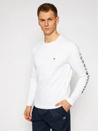Koszulki męskie - Tommy Hilfiger Longsleeve Logo MW0MW09096 Biały Regular Fit - miniaturka - grafika 1