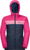 Płaszcze damskie - Jack Wolfskin Unisex dziecięca kurtka z czterema jeziorami dla dzieci puchowy płaszcz nocny granat 128 1608591 - miniaturka - grafika 1