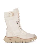 Kozaki damskie - Mustang Kozaki 1499-605 Beżowy - miniaturka - grafika 1