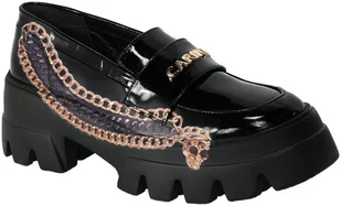 Półbuty Carinii B8417-037-000-E81 Czarne Skóra - CARINII - Półbuty damskie - miniaturka - grafika 1