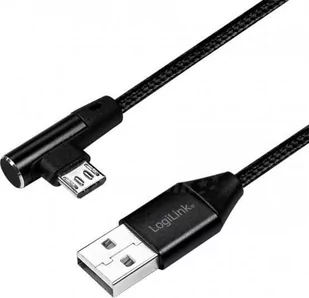 LogiLink micro USB 0.3m kątowy czarny CU0141 - Kable USB - miniaturka - grafika 3