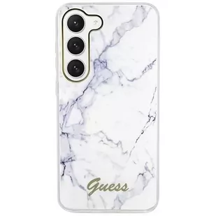Etui Guess GUHCS23SPCUMAH do Samsung Galaxy S23 S911 biały/white hardcase Marble - Etui i futerały do telefonów - miniaturka - grafika 3