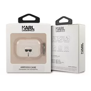 Karl Lagerfeld KLAPUKHGD AirPods Pro cover złoty/gold Glitter Karl`s Head - Akcesoria do słuchawek - miniaturka - grafika 3