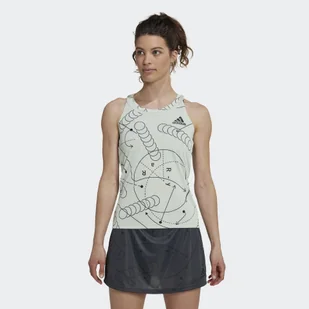 Damski klub tenisowy graficzny tank top adidas - Koszulki sportowe damskie - miniaturka - grafika 1