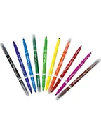 Zabawki kreatywne - Folia Flamastry 2w1 (10 szt.) "Dual-Tip" w różnych kolorach - miniaturka - grafika 1