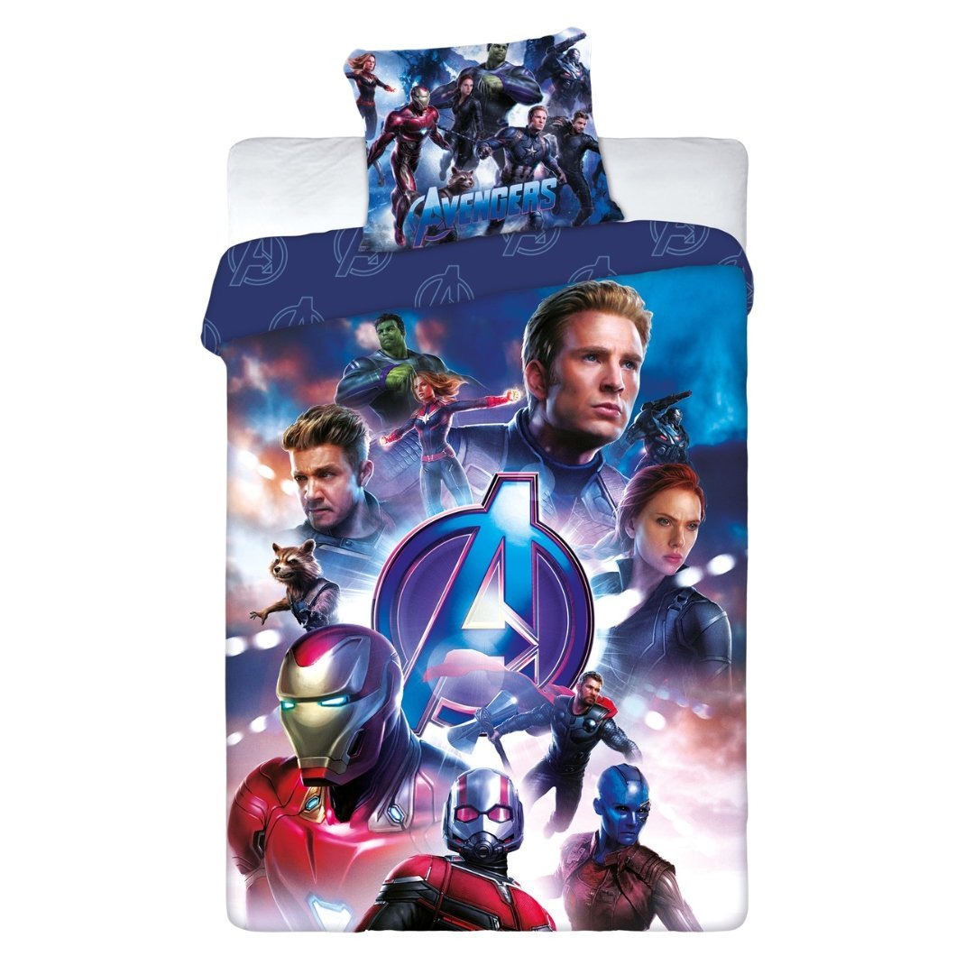 Pościel Avengers 160x200 70x80 Bawełna Komplet Superbohaterowie