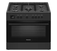 Kuchenki gazowo-elektryczne - Ravanson KWGEK90A BL Termoobieg Rożen - miniaturka - grafika 1