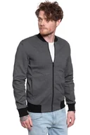 Kurtki męskie - Selected Homme Slhjuan Bomber Sweat Jacket Męska Kurtka Przejściowa Black 16070483-S - miniaturka - grafika 1