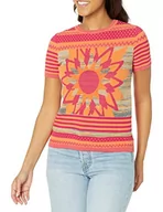 Koszulki i topy damskie - Desigual T-shirt damski, pomarańczowy, XS - miniaturka - grafika 1