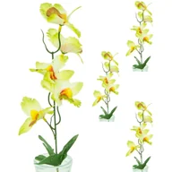 Sztuczne kwiaty - Storczyk Gałązka Ozdobna Jasnozielona 3 szt - miniaturka - grafika 1