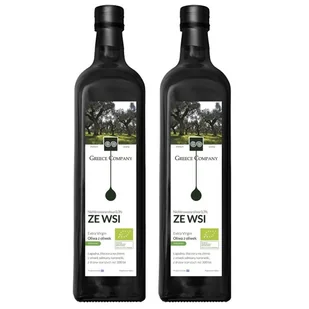Greece Company Oliwa z oliwek extra virgin ze wsi niefiltrowana Zestaw 2 x 500 ml Bio - oliwa lub olej - Olej spożywczy - miniaturka - grafika 1