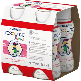 Resource Junior smak truskawkowy, 4 x 200 ml - Żywienie medyczne - miniaturka - grafika 3