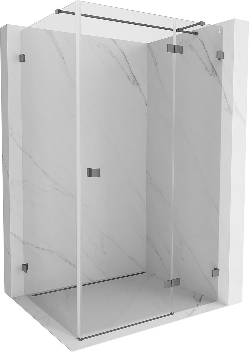 Mexen Lunar T kabina prysznicowa uchylna prawa 90 x 80 cm, transparent, gun metal - 834T-090-080-95-00-P