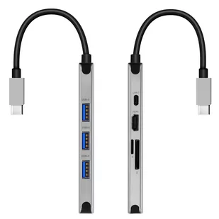 SWISSTEN hub USB C HUB 8 IN 1 ALUMINIUM 44040103 - Gadżety USB - miniaturka - grafika 1