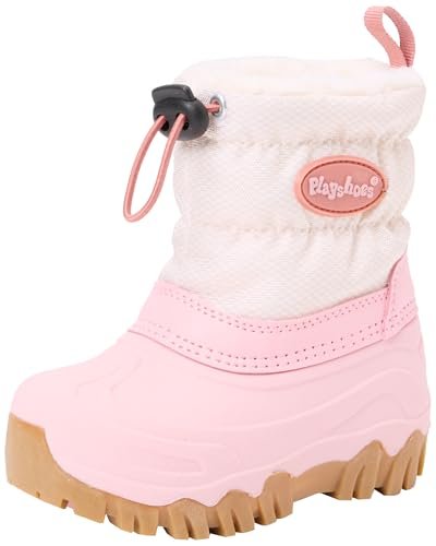 Playshoes Winter-bootie Unisex dziecięce śniegowce, Różowy, uniwersalny, 22/23 EU