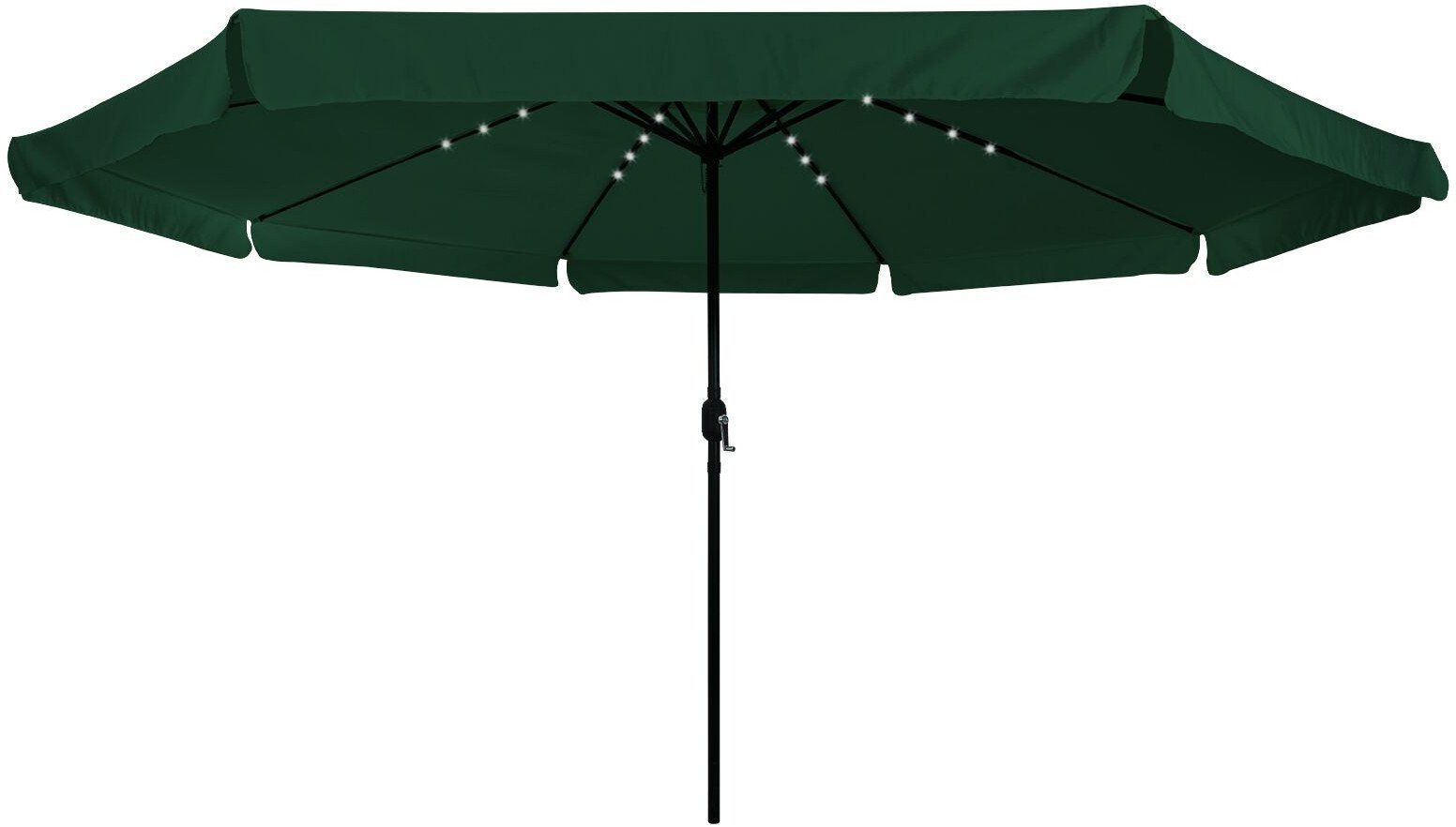 vidaXL Parasol zewnętrzny Zielony leśny Poliester Duży Z regulacją