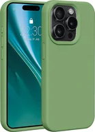 Etui i futerały do telefonów - Etteri Nakładka Etteri Silicone Case do iPhone 15 Pro 6,1" jasnozielona - miniaturka - grafika 1