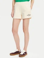 Spodenki damskie - Tommy Hilfiger Szorty sportowe WW0WW45518 Beżowy Regular Fit - miniaturka - grafika 1