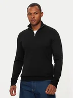 Swetry męskie - Lindbergh Sweter 30-800173 Czarny Slim Fit - miniaturka - grafika 1