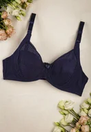 Biustonosze - Granatowy Klasyczny Biustonosz z Regulowanymi Ramiączkami Amarhi - Renee - miniaturka - grafika 1