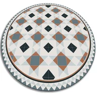 Dywany - Dywan okrągły winylowy do domu okrągła geometryczne romby fi60 cm - miniaturka - grafika 1