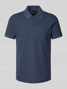 Koszulka polo o kroju slim fit z fakturowanym wzorem - Koszulki męskie - miniaturka - grafika 1